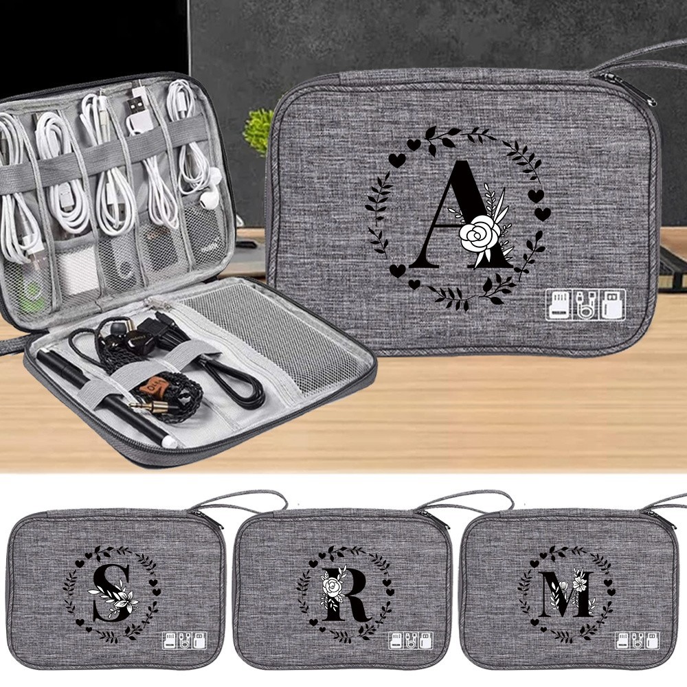 Data cable storage bag Multifunctional Mobile Phone Charger Protection Storage Zipper Bag Compact