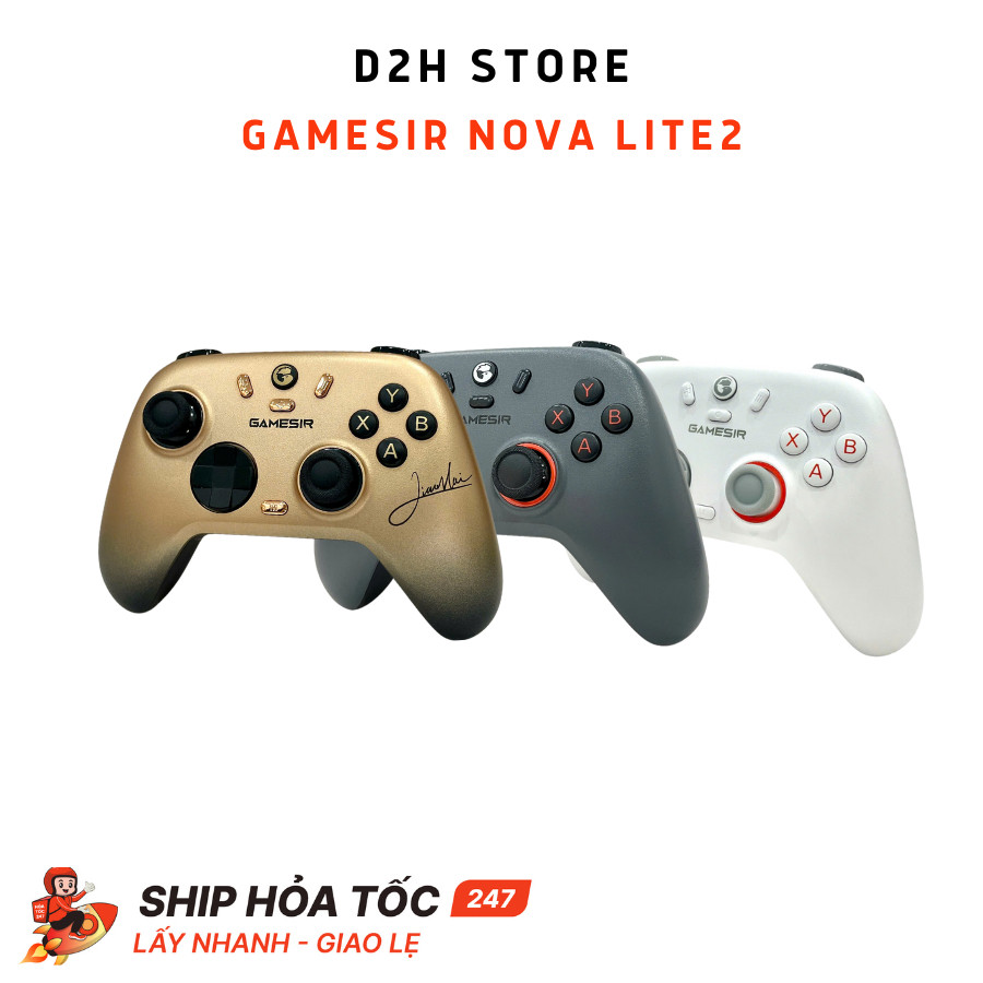[BH 12th - 1 đổi 1] Tay Cầm Gamesir NOVA LITE 2 tặng Reciver USB 2.4G 1.000Hz, Hall Effect, PC, Mobi
