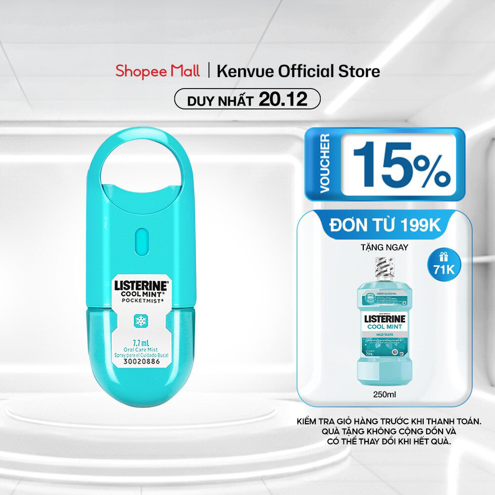  Xịt Thơm Miệng Listerine Coolmint Pocketmist 7.7ml 