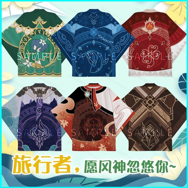 Haori Kimono Cosplay Cardigan Áo Khoác Ngoài 3D In - Phù Hợp Nam Nữ