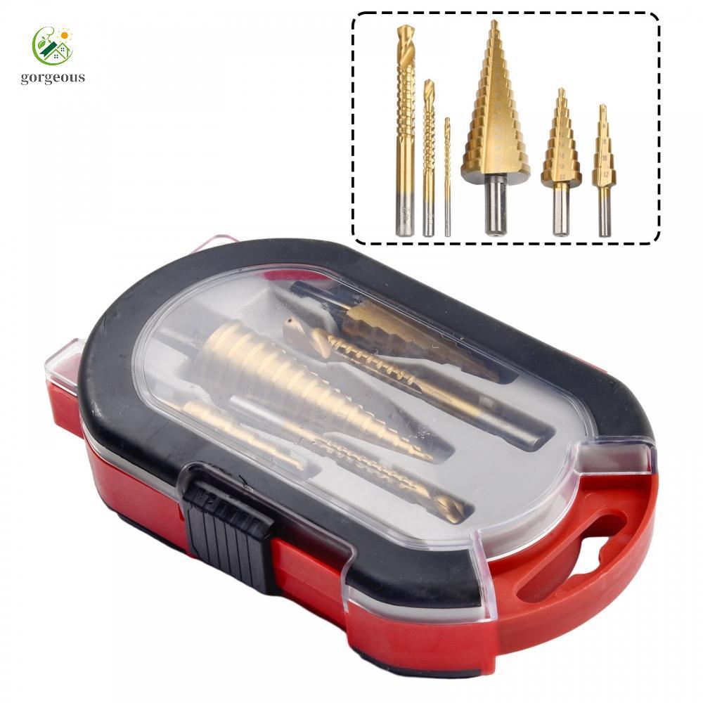 ⭐GROUS⭐6Pcs Step Saw Drill Bit Set for Metal Wood Plastic 412 420 432mm Hole Cutter Kit