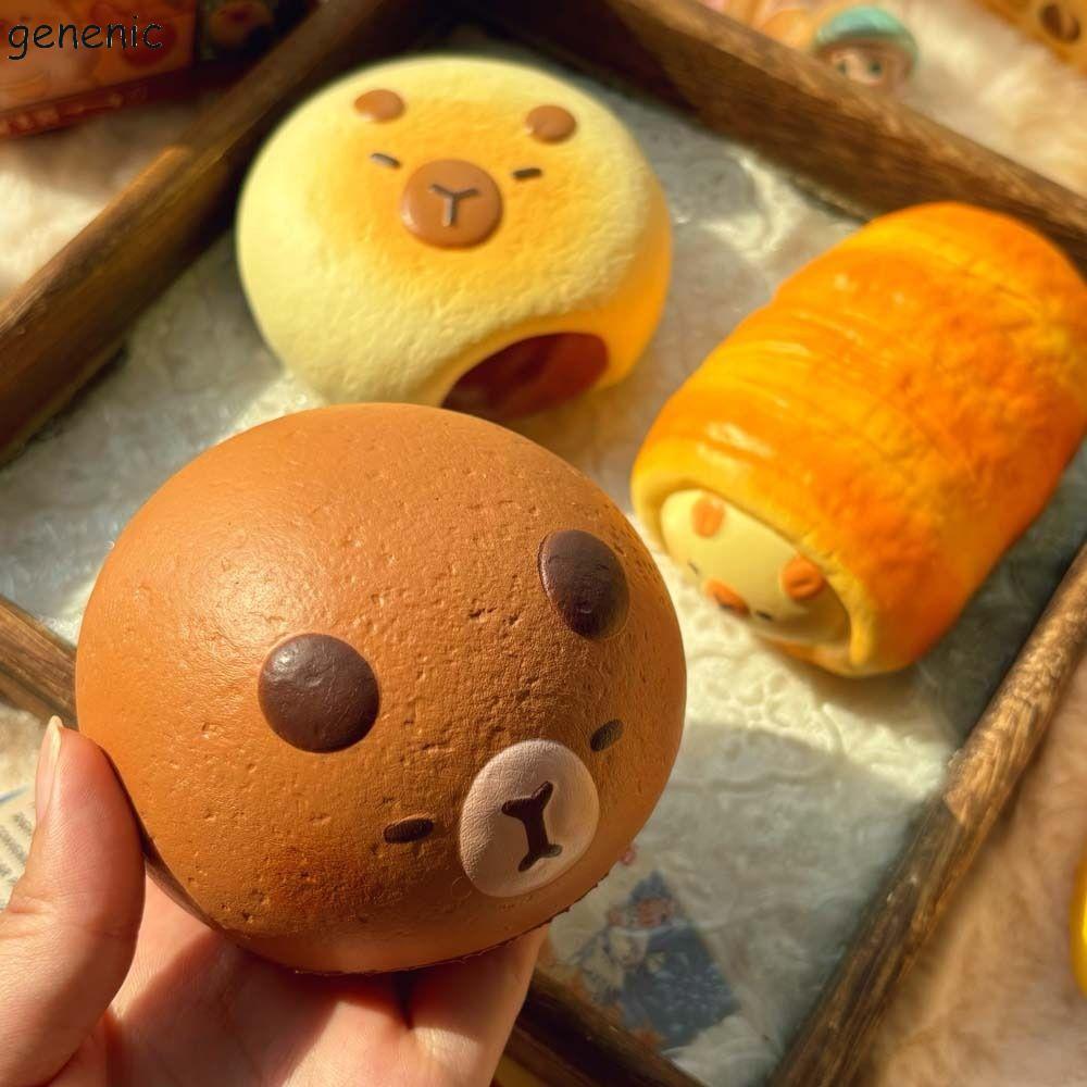 GENENIC Đồ chơi Capybara Squishy GENENIC, Đồ chơi bóp bánh mì thư giãn bằng tay mềm mại, Hoạt hình m