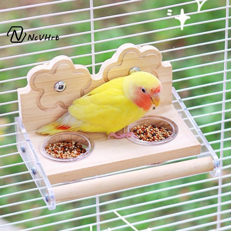 NcVHrt Chim Thép Không Gỉ Ăn Vẹt Chim Gỗ Chắc Chắn Đứng Dính Gỗ Đứng Đứng Ăn Nibble Chống Đồ Chơi Đứ