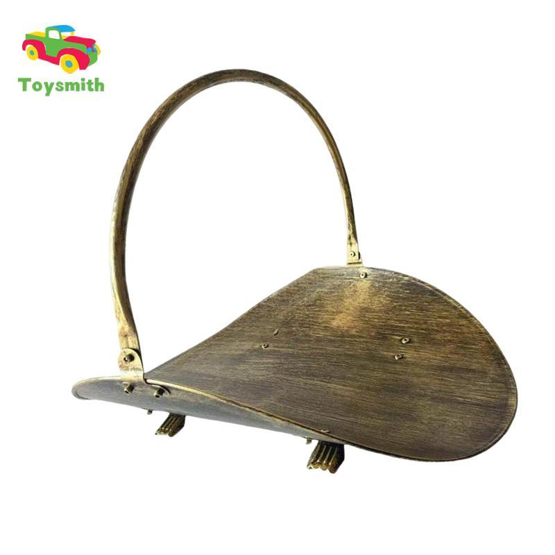 Kim Loại Lò Sưởi Giá Treo Tường Gỗ Vintage Giỏ Đựng Gỗ Trong Nhà Ngoài Trời Sắp Xếp Lưu Trữ củi Cho 