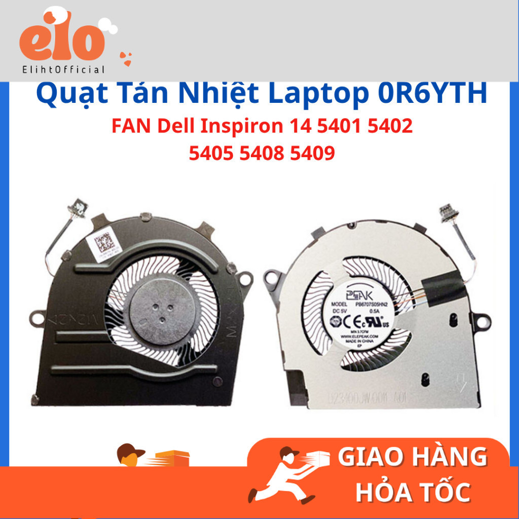 FAN Quạt Tản Nhiệt CPU Dell Inspiron 5401 5402 5405 5409 5408 0R6YTH R6YTH ZIN - LIKENEW