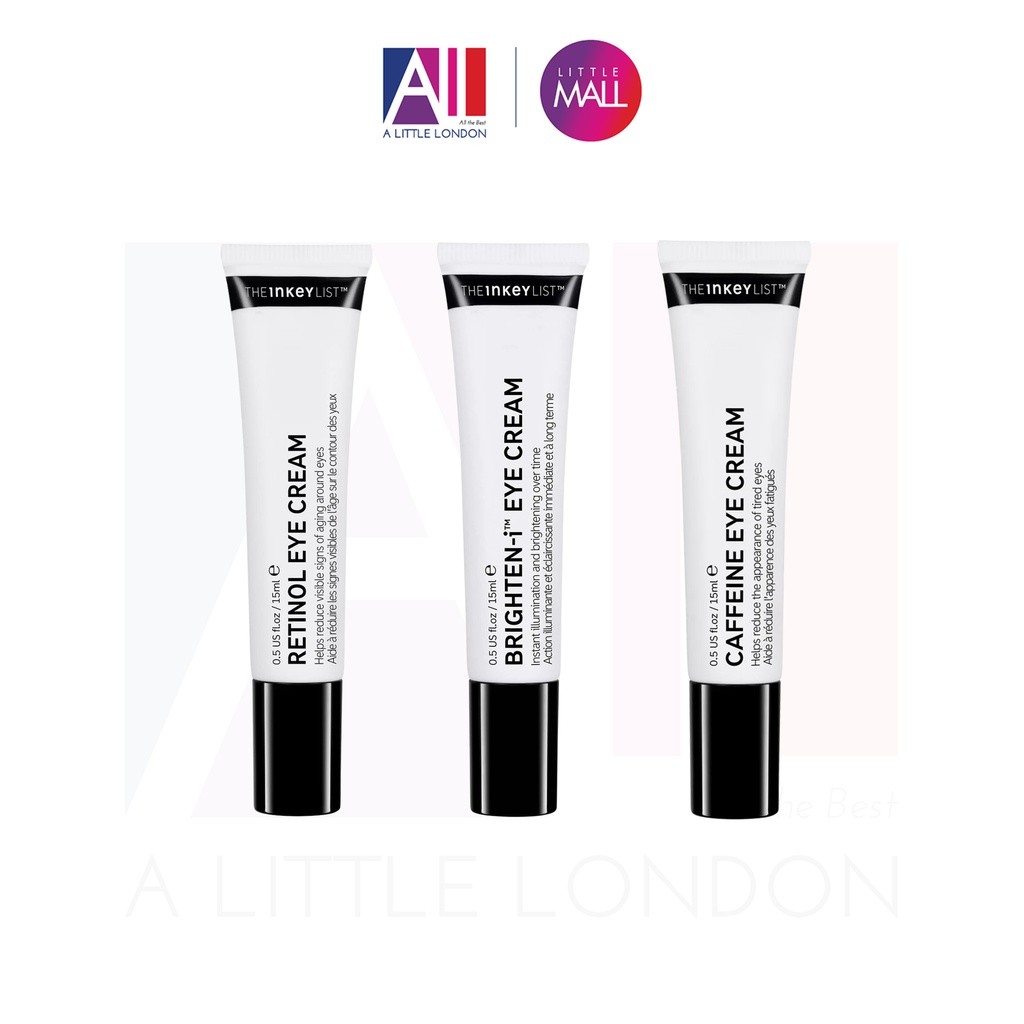 Kem dưỡng giảm quầng thâm, chống lão hóa mắt The INKEY List Retinol / Caffein Eye Cream 15ml (Bill A