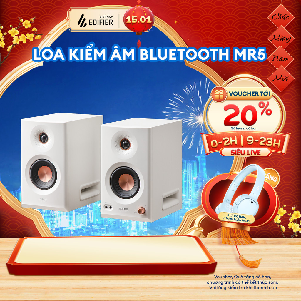 Loa Kiểm Âm Bluetooth Chất Lượng Studio EDIFIER MR5 - Xử Lý Âm Thanh Chuyên Nghiệp - Công Suất 110W 