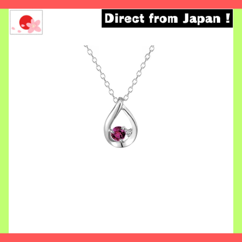 【Japan Original】
4℃ Official January Birthstone Eternal Silver Necklace with Jewelry Case, Droplet G