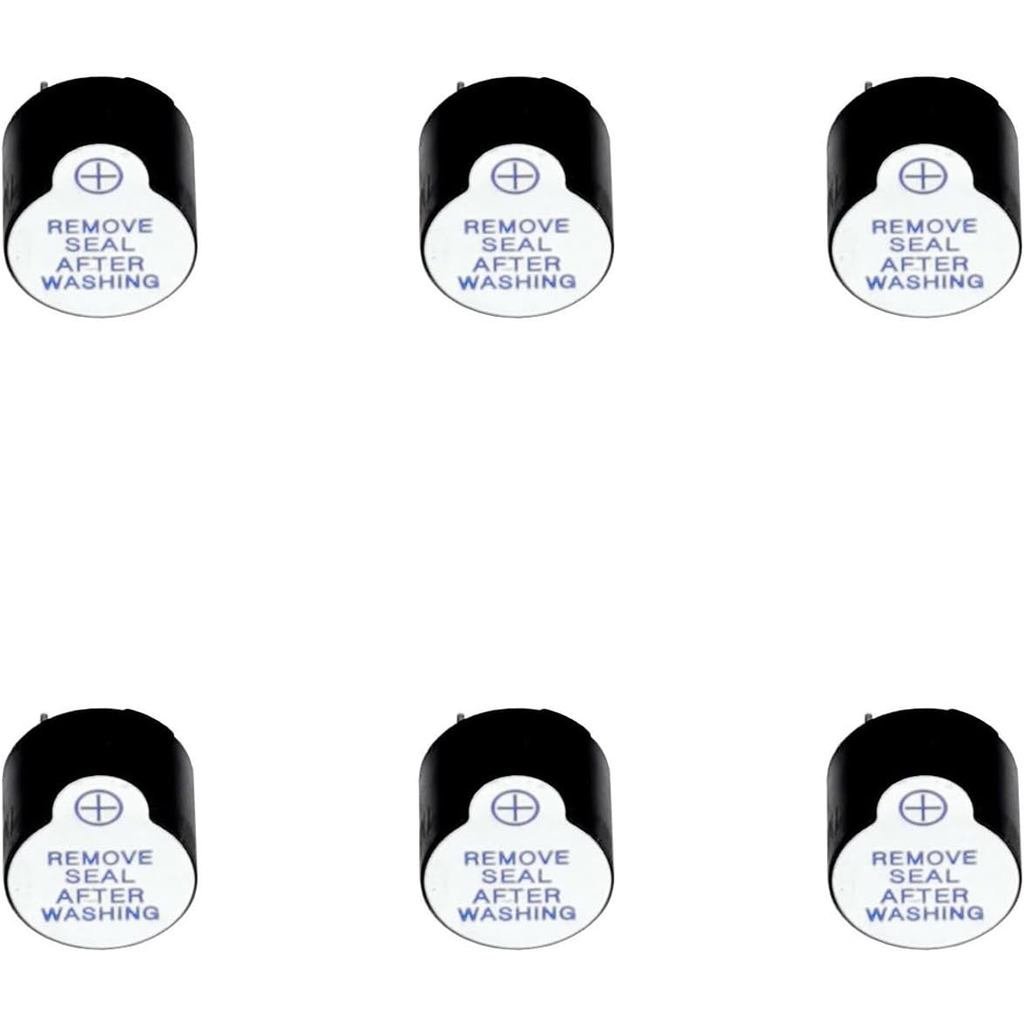 6 Chiếc 12 x 9.5mm 12V DC 11-13V Đen Mini Hoạt Động Piezo Buzzer Điện Tử Báo Động Sounder Loa Beep T