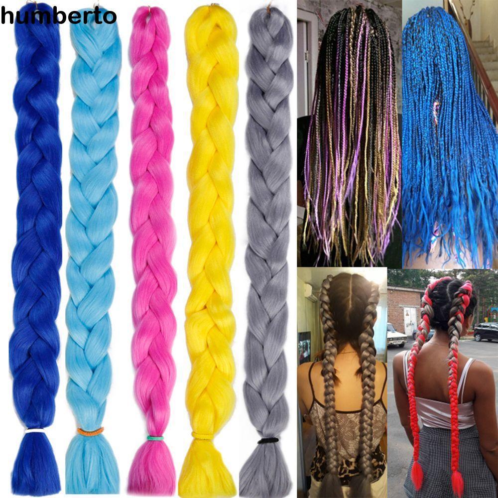 HUMBERTO Hair Extension Kanekalon Hairstyles Afro Twist Braids Bím giả