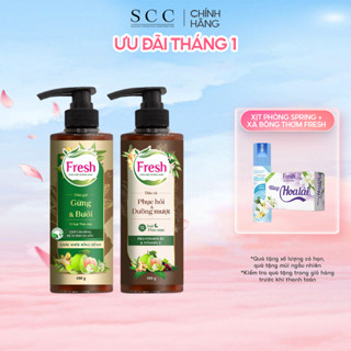  Phiên bản mới - Combo Dầu gội + Dầu xả Fresh Thảo mộc dưỡng sinh Chắc khỏe bồng bềnh 480g + Phục hồi và Dưỡng mượt 380g 