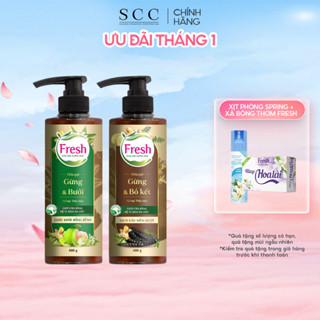  Phiên bản mới - Combo 2 chai Dầu gội Fresh Thảo Mộc Dưỡng Sinh - Sạch gàu + Chắc khỏe 480g chai 