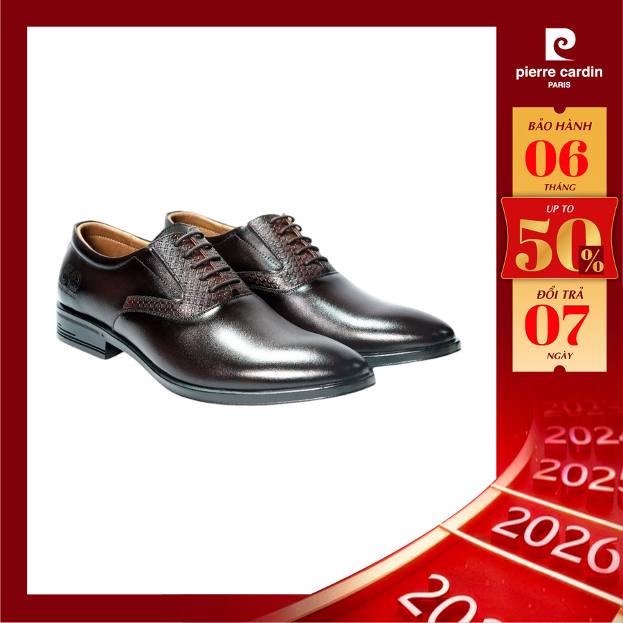   Phiên Bản Mới  Giày tây nam oxford Pierre Cardin Pháp chất liệu da bò thật cao cấp - 806 