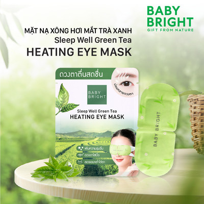 Mặt Nạ Xông Hơi Mắt Trà Xanh Baby Bright Sleep Well Green Tea Heating Eye Mask 1 Miếng