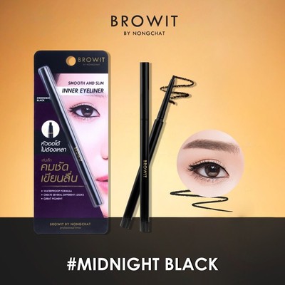 Kẻ Viền Mắt Trong Browit Dạng Chì Sáp Sắc Nét Smooth And Slim Inner Eyeliner #MIDNIGHT BLACK 0.1g