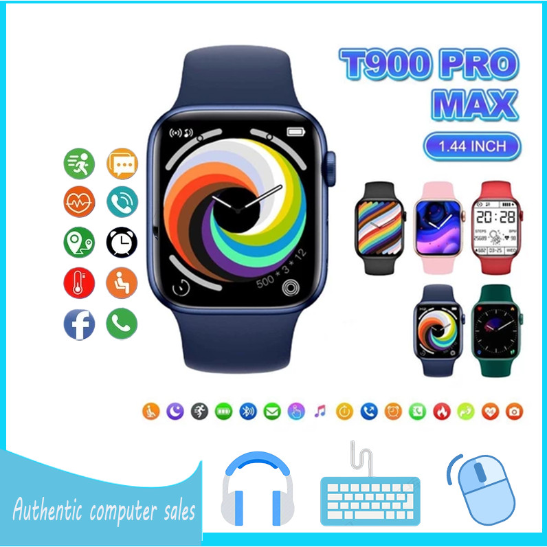 Đồng hồ thông minh T900 Pro Max Cuộc gọi Bluetooth Đo nhịp tim Huyết áp Bước đếm
