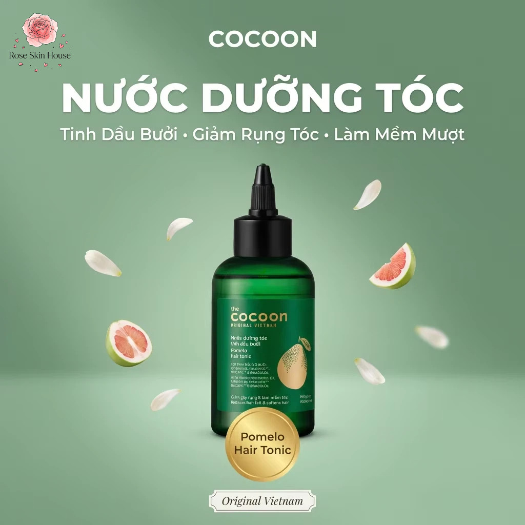 [Bản Cải Tiến] Nước Dưỡng Tóc Tinh Dầu Bưởi Cocoon 140ml Giảm Rụng Tóc Làm Mềm Mượt Chính Hãng Việt Nam