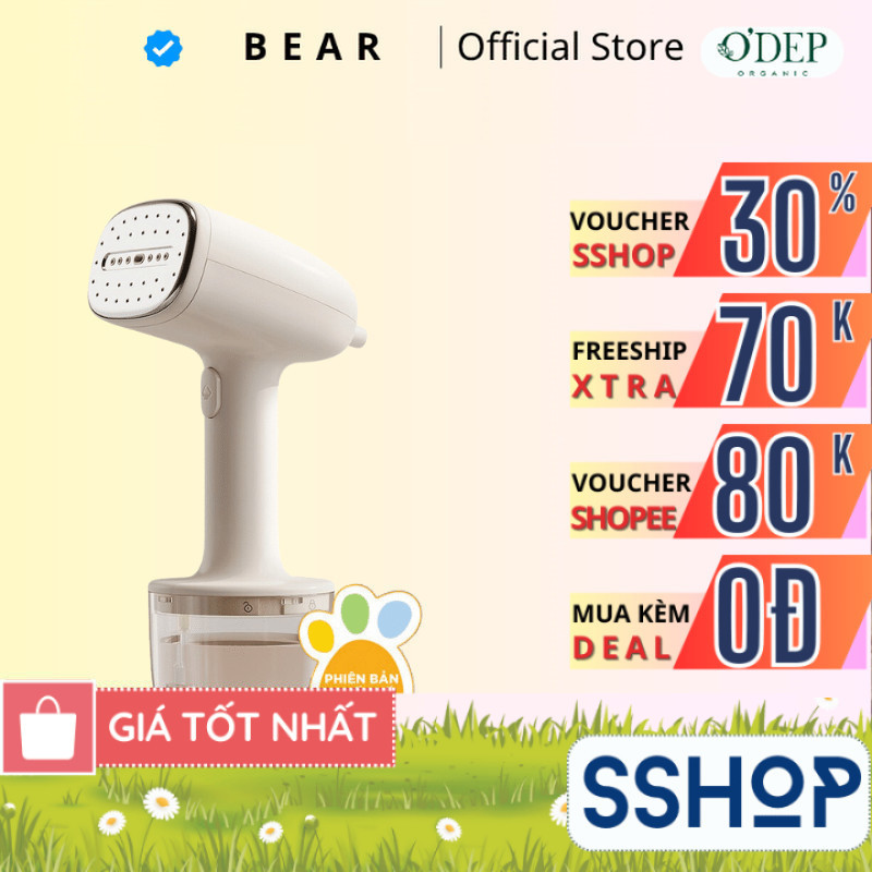 Bàn ủi hơi nước cầm tay 1000W Bear GTJ-D10M1 - Hàng chính hãng   - BH 18 Tháng - SSHOP SSA