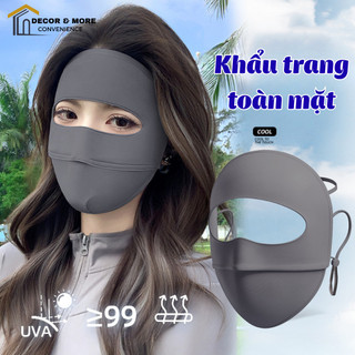 Khẩu Trang Chống Nắng Toàn Mặt 3D,Mặt Nạ Mùa Hè Vline DECOR Băng Lụa Mịn Mát Cho Nữ Hè Thoáng Khí