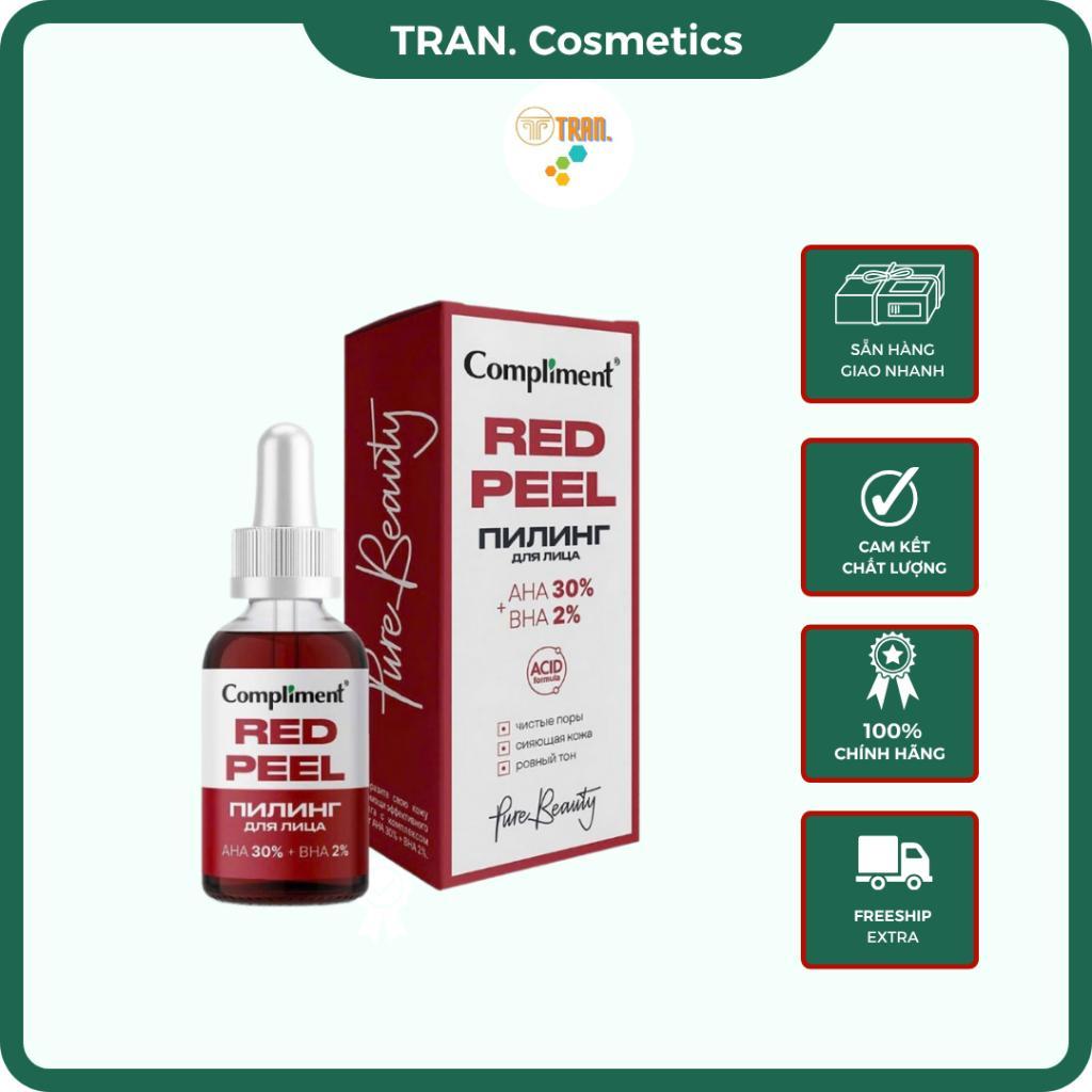 Serum Compliment, Serum Red Peel Compliment AHA 30% + BHA 2% Hỗ Trợ Cải Thiện Làn Da Se Khít Chân Lô