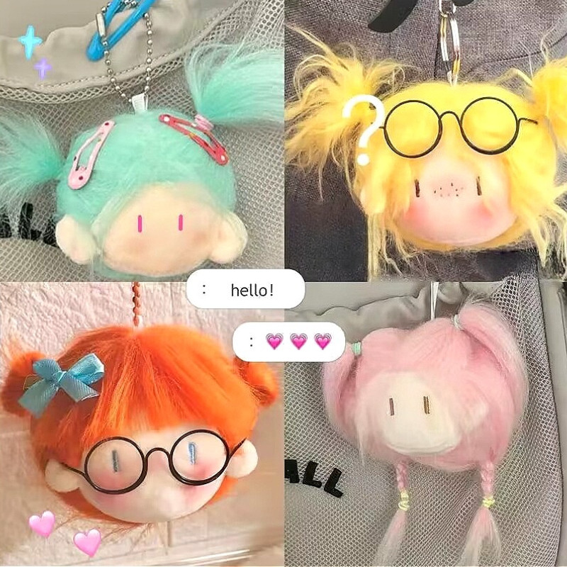 Dễ Thương Đầu Maruko Nổ Bông Búp Bê Mặt Dây Chuyền Búp Bê Sang Trọng Móc Khóa Sinh Nhật Cho Nữ