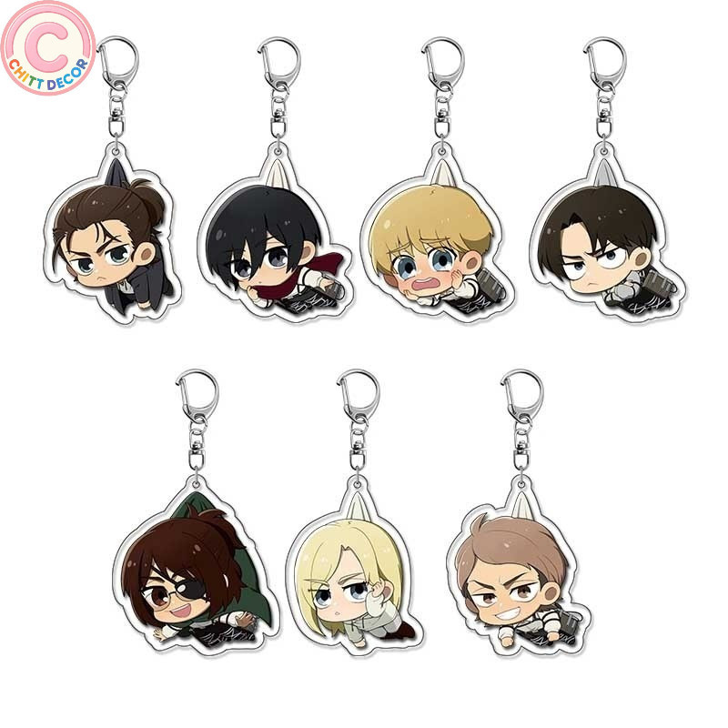 Attack On Titan Ackerman Levi Shingeki no Kyojin Armin Eren Cosplay Acrylic Keychain Key Chain Penda