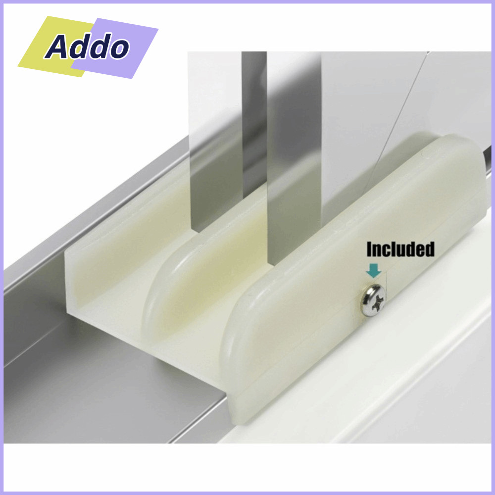 Đường ray dưới cửa tắm trượt ADDO.PH M6219, kênh 1 / 2 inch có đường ray nhựa vít, Hướng dẫn cửa tắm