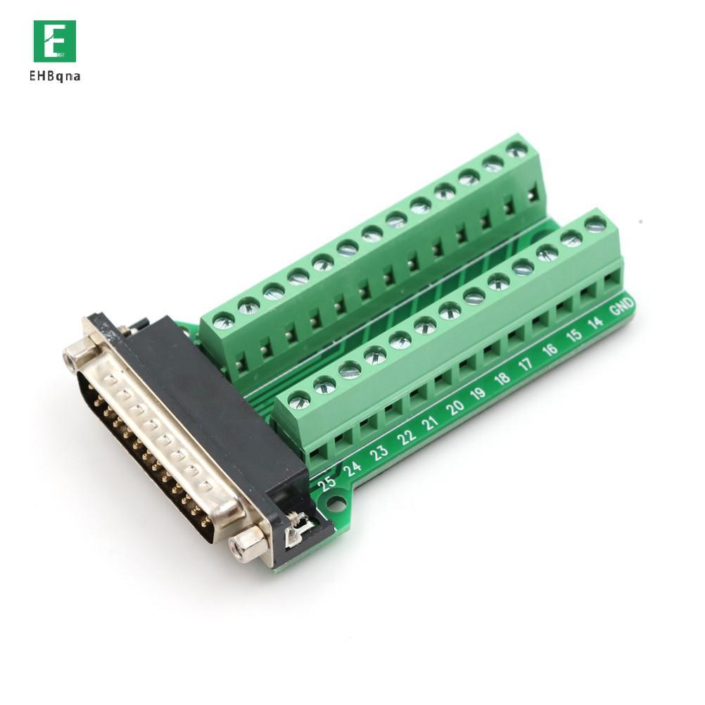 [EHB-t] D-SUB DB25 Nam 25Pin Plug Breakout Board Terminals Adapter Đầu nối không hàn mới