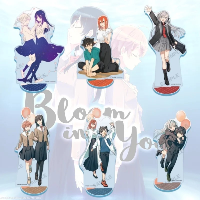 Standee Anime Bloom Into You Mô Hình Acrylic Mica Yuu Koito Touko Nanami Sayaka Saeki Móc Khóa Trang