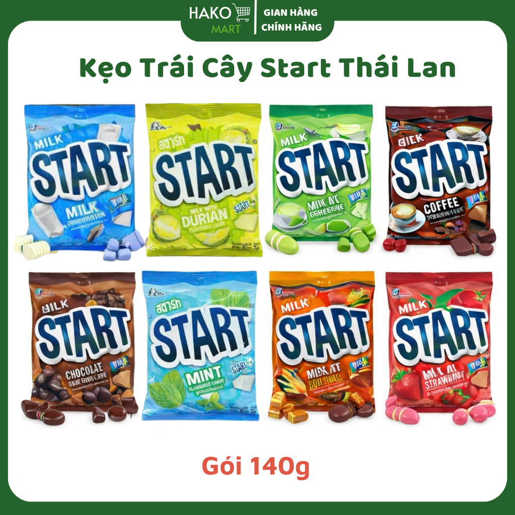 Kẹo Trái Cây Start Thái Lan 8 Vị Gói 140g