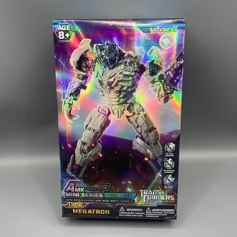 ❀MINI Series Transformers TF3 Megatron Mô hình lắp ráp Chiều cao không biến dạng 12cm