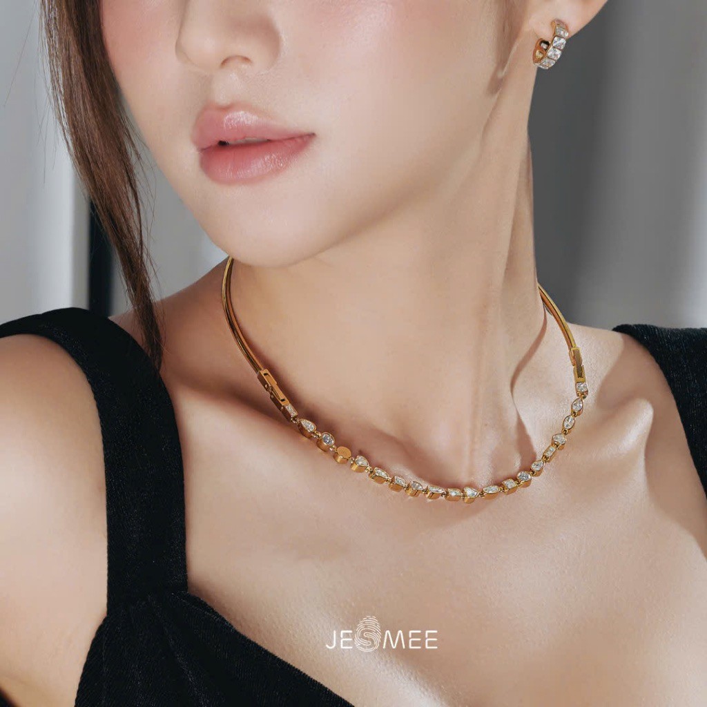 Dây chuyền nữ DẠ MINH thiết kế dáng nửa kiềng độc đáo thanh lịch DOMINA - N25050 JESMEE
