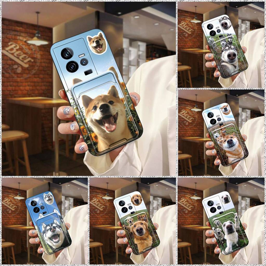 Ốp Lưng Cho Chó Ốp lưng VIVO IQOO11 / IQOO11S Tay Thẻ Chống Sốc Ốp Lưng Silicon Dễ Thương Túi Đựng T