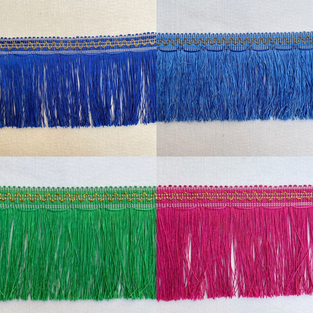 Sân Tua Rua Polyester & Ren - Ideal cho DIY Quần Áo Dân Tộc và Trang Trí Nội Thất
