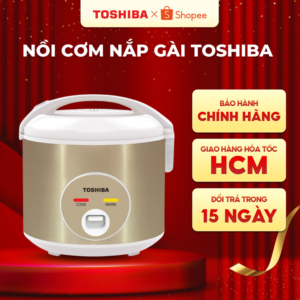 Nồi cơm nắp gài Toshiba RC-10JH1TVN(N)/RC-18JH1TVN(N) - Bảo hành chính hãng 12  tháng [HỎA TỐC HCM]