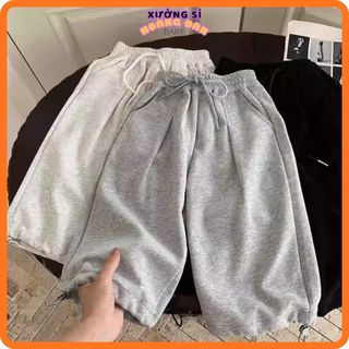 (8-21Kg)(MỞ BÁN) Quần Nỉ Bông Dáng Thụng Bé Trai/Bé Gái | Chun Ống, Dây Rút, Túi Chéo | Tiện Lợi, Thoải Mái Cho Bé Yêu