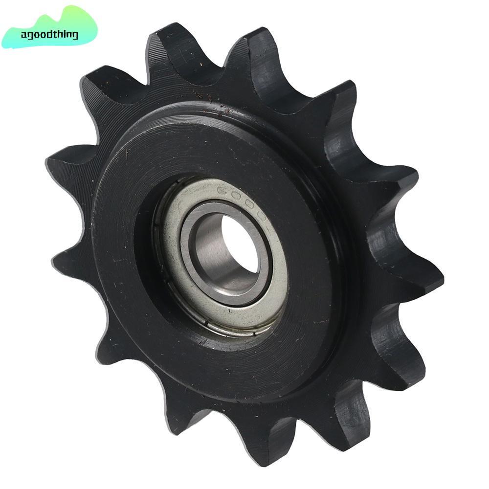 AGOODTHING Chain Idler Sprocket, 10mm Bore 1 / 2 "Pitch 13 Răng Convex Idler Gear, Vòng bi thép Carb