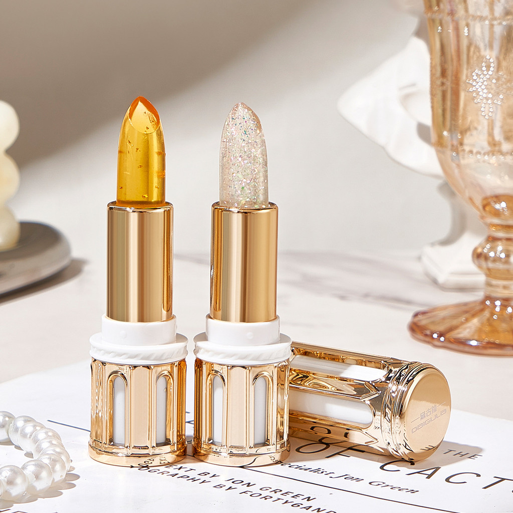 Decoupage Queen Ice Crystal Jelly Thay Đổi Nhiệt Độ Son Môi Giảm Đường Môi Dưỡng Ẩm Chống Khô Nứt Dư