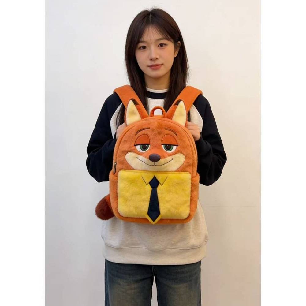 Crazy Animal Nick Judy Backpack Cartoon New Cute Large Capacity Plush Backpack IwHQ