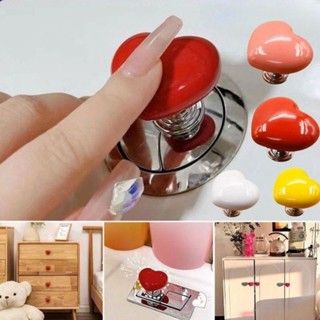 [HCM]Combo 10 Nút dán nhấn xả nước bồn cầu - tay nắm cửa hình Trái Tim đa năng tiện lợi sáng tạo -Alessia