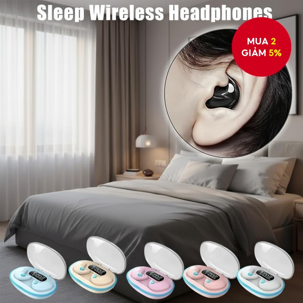 X55 Sleep Earbuds Bluetooth Wireless Earphones Bass Noise Canceling HiFi Stereo Headphones IPX5 Swea