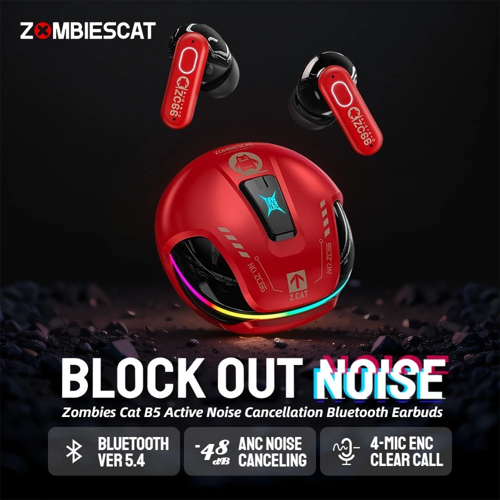 Tai nghe Bluetooth không dây ZOMBIESCAT B5 Trò chơi chơi chơi Game trong tai ANC Khử tiếng ồn Độ trễ