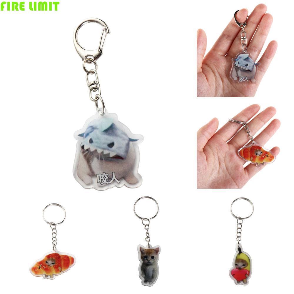 FIRE LIMIT Banana Cat Dây chuyền điện thoại di động, Móc khóa Banana Cat Happy Banana Cat Móc khóa, 