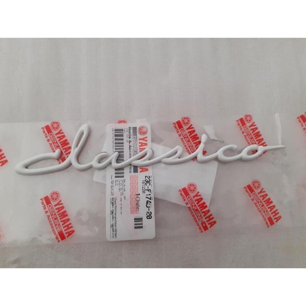 Tem chữ nổi Classico - Trắng