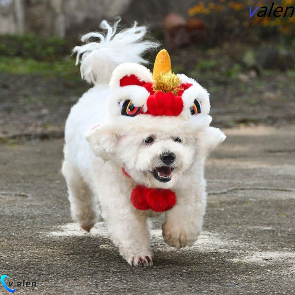 Mũ nhảy sư tử cho chó REXOR, Mũ sư tử năm mới cho thú cưng phong cách Trung Quốc, Mũ sư tử năm mới s