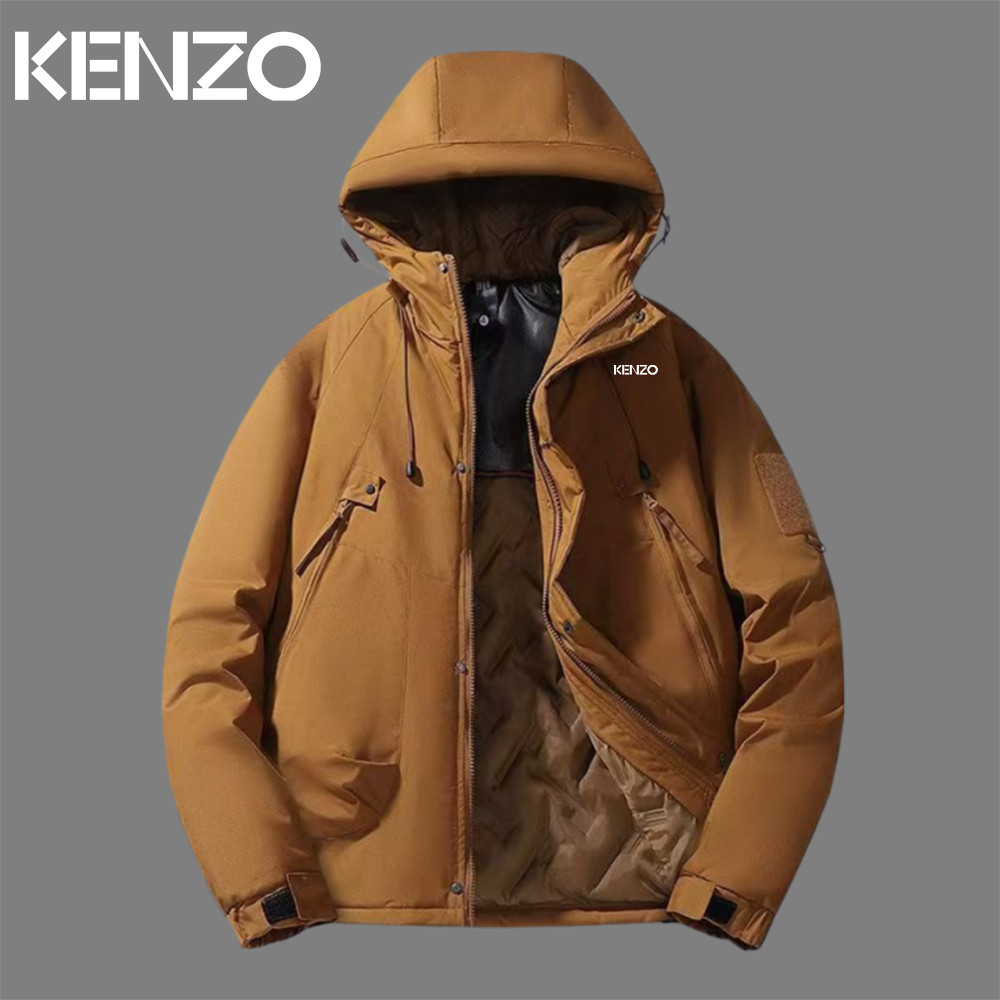 Kenzo Áo Khoác Cotton Chống Nước Cho Nam và Nữ - Thiết kếSlim Fit Ấm Áp Mùa Đông