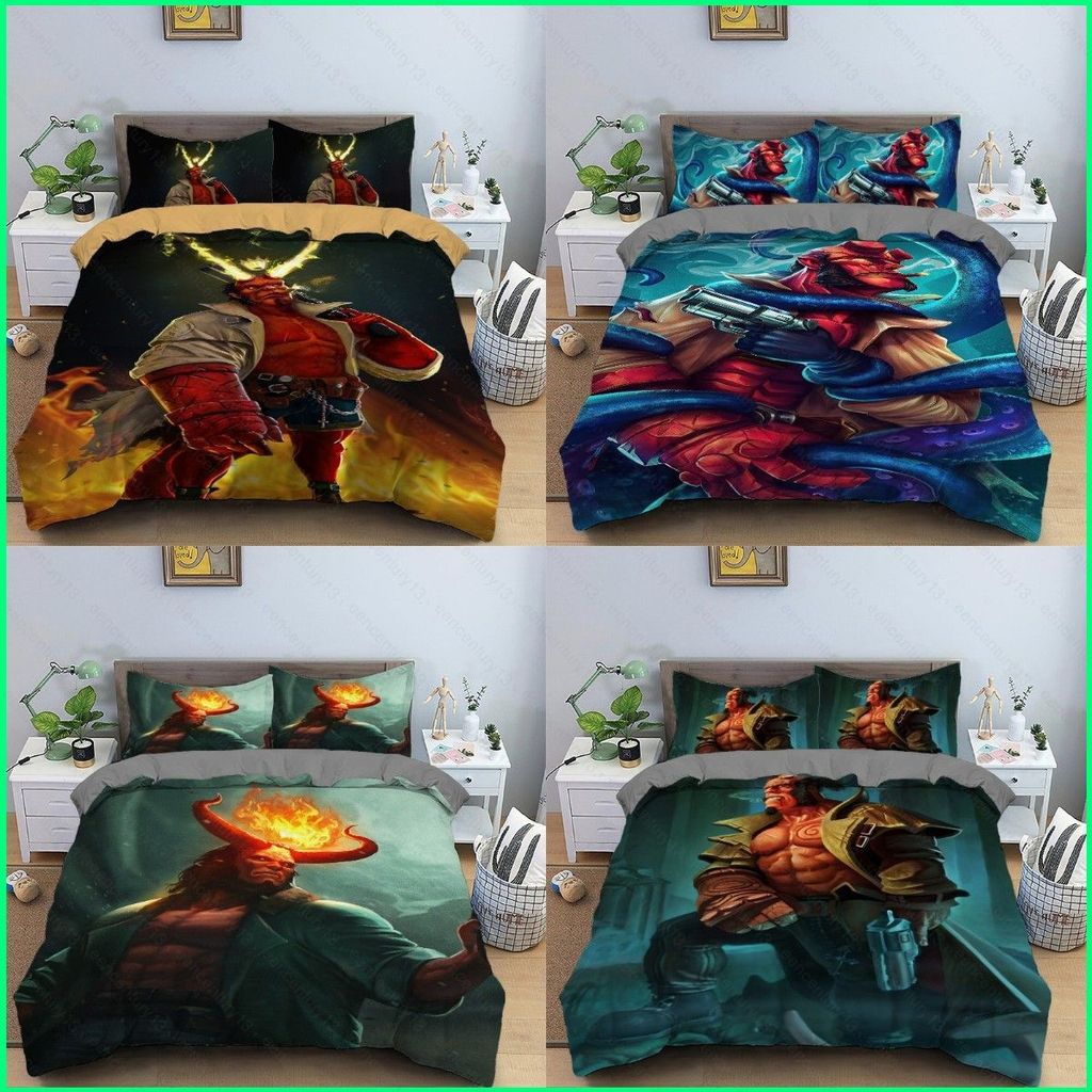G13 HellBoy Bộ Chăn Ga Gối Chăn Ga Gối Nhà Phòng Ngủ Phù Hợp Với G13