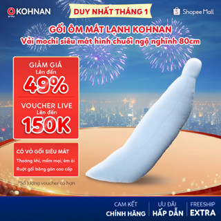  Gối ôm mát lạnh KOHNAN vải mochi siêu mát hình chuối ngộ nghĩnh 80cm 