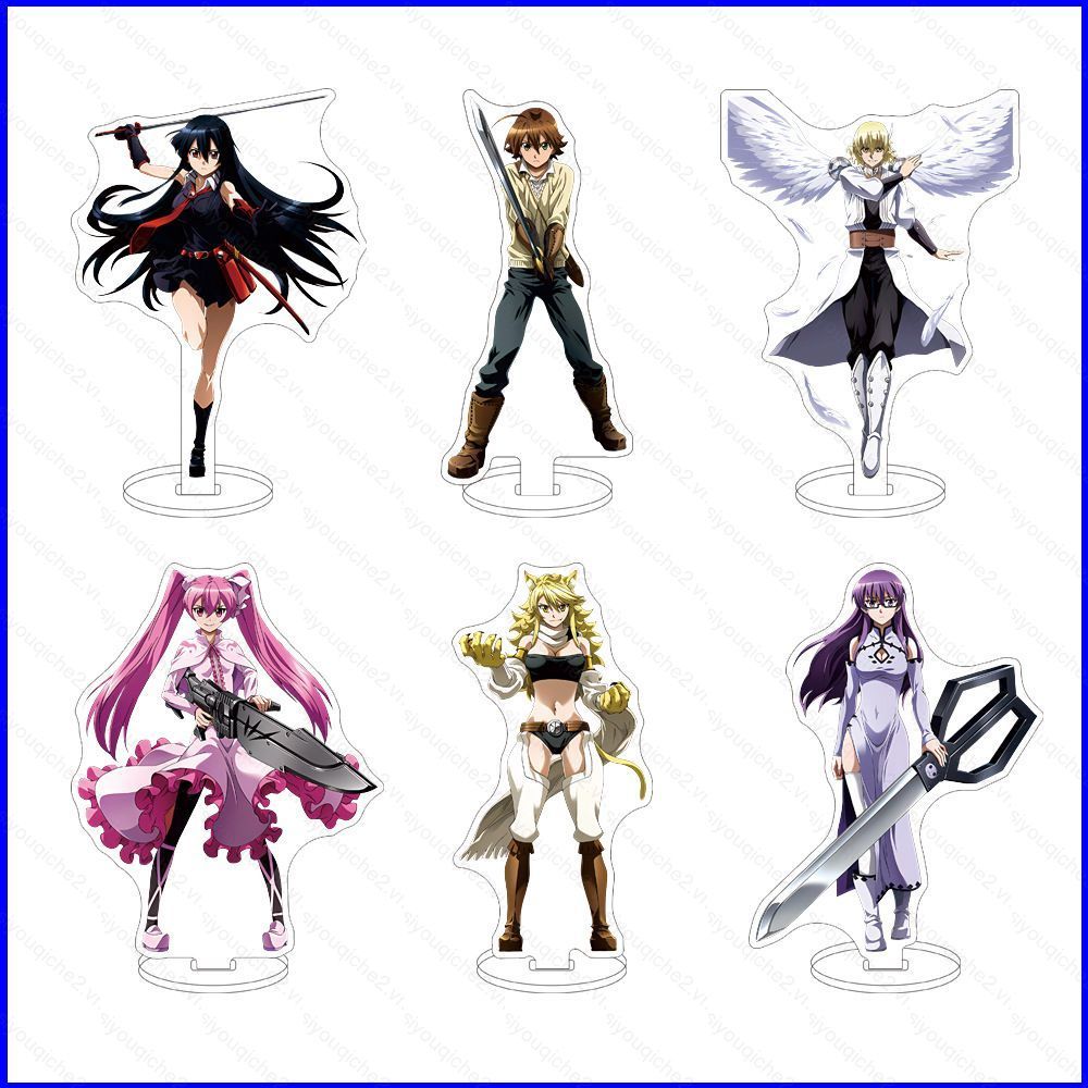 SV Akame ga Giết Hình Đồ Chơi Mô Hình Acrylic Đứng Anime Tấm Giá Đỡ Akame Tatsumi Mỏ Trang Trí Nhà B