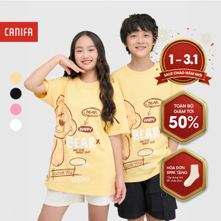 Áo phông unisex trẻ em CANIFA chất liệu cotton có hình in 3TS25S005 